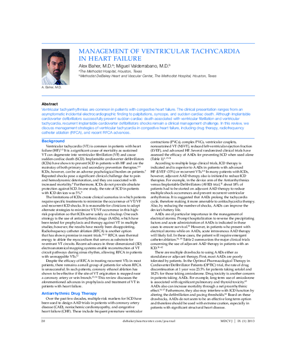 (PDF) Management of Ventricular Tachycardia in Heart Failure | Miguel ...