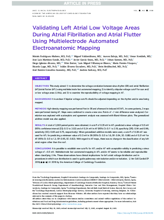 (PDF) Validating Left Atrial Low Voltage Areas During Atrial ...