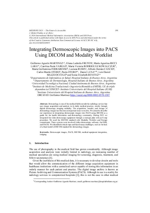 (PDF) Integrating Dermoscopic Images into PACS Using DICOM and Modality ...