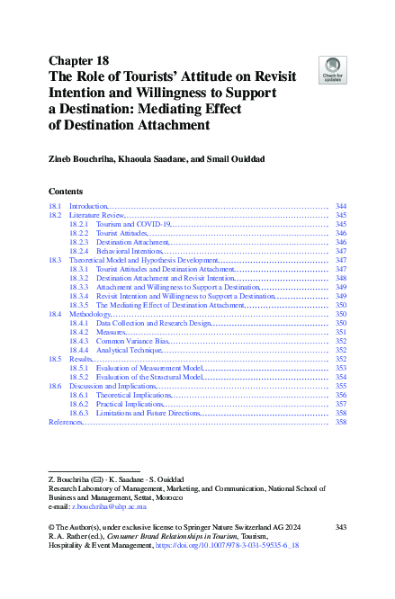 (PDF) The Role of Tourists' Attitude on Revisit Intention and ...
