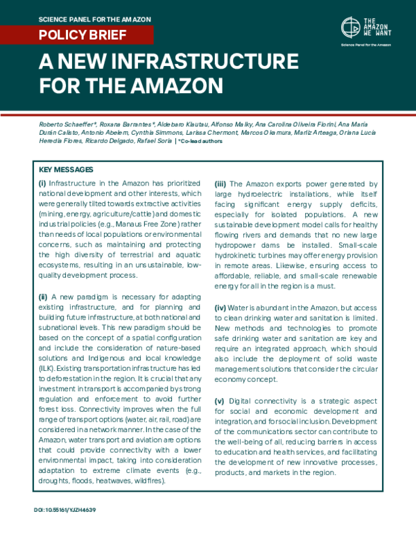 (PDF) A New Infrastructure for the Amazon