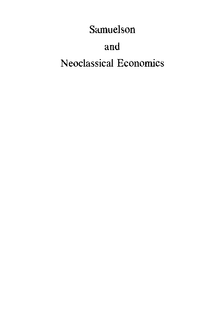 (PDF) Samuelson and Neoclassical Economics