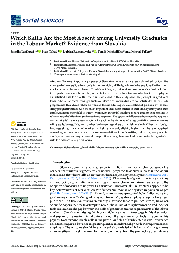 (PDF) Which Skills Are the Most Absent among University Graduates in ...