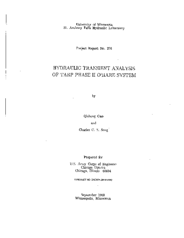 (PDF) Hydraulic Transient Analysis of Tarp Phase II System
