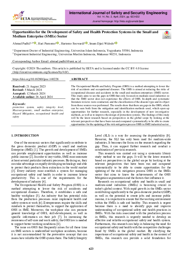 (PDF) Opportunities for the Development of Safety and Health Protection ...