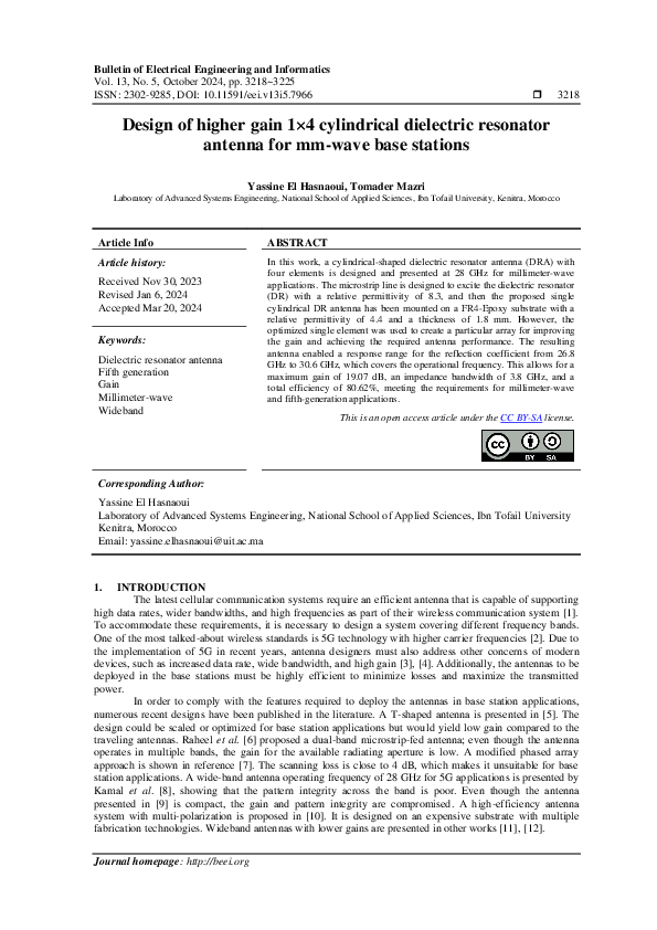 (PDF) Design of higher gain 1×4 cylindrical dielectric resonator ...