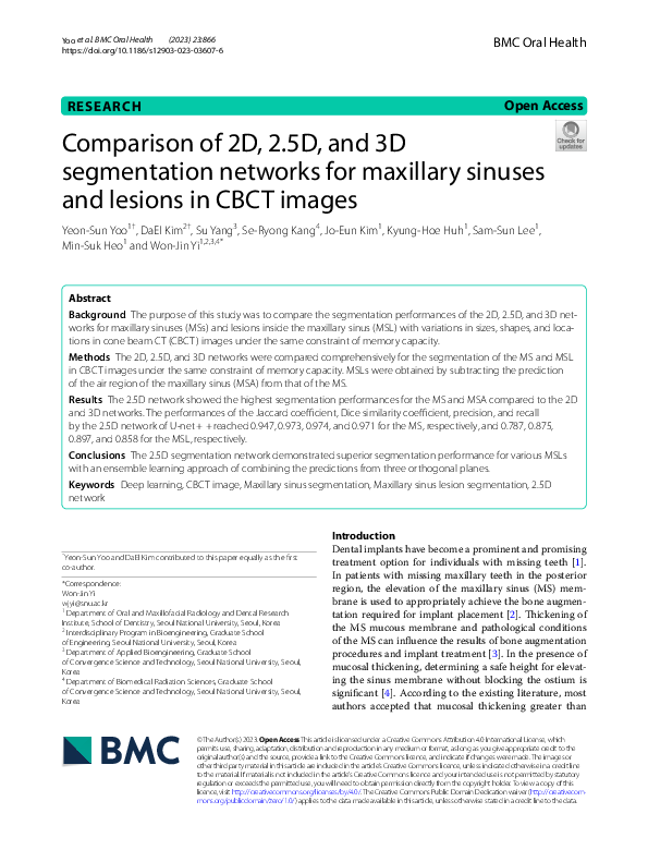 (PDF) Comparison of 2D, 2.5D, and 3D segmentation networks for ...