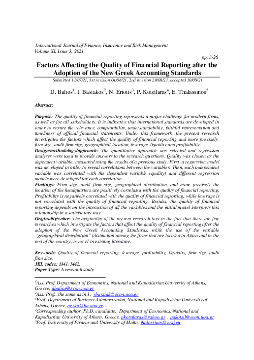 (PDF) Factors Affecting the Quality of Financial Reporting after the ...