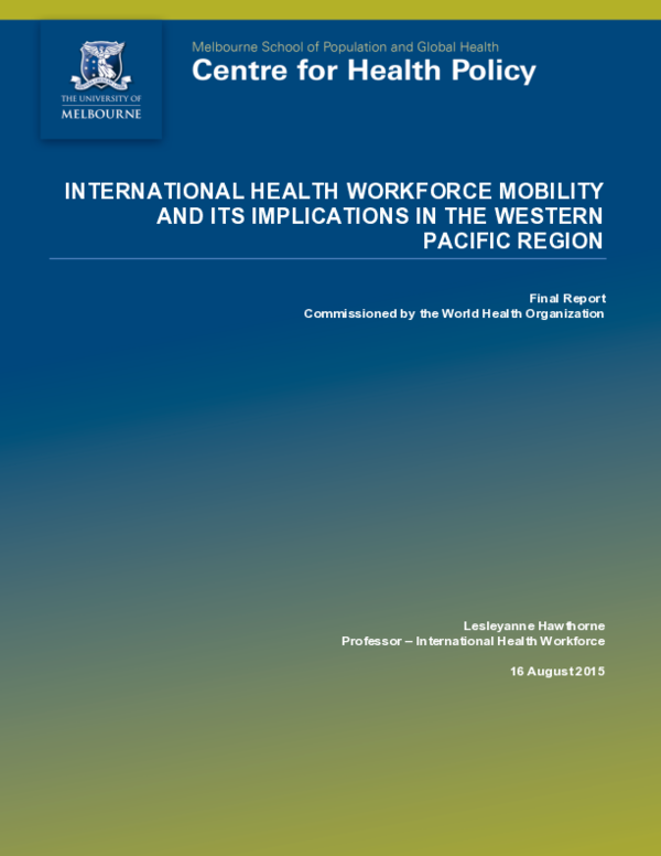 (PDF) International Health Workforce Mobility and Its Implications in ...