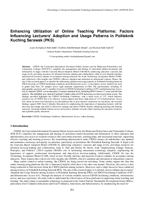 (PDF) Enhancing Utilization of Online Teaching Platforms: Factors ...