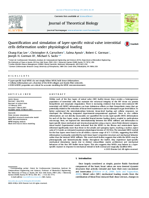 (PDF) Quantification and simulation of layer-specific mitral valve ...