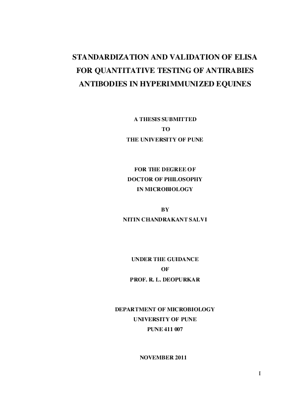 (PDF) Standardization and validation of ELISA for quantitative testing ...