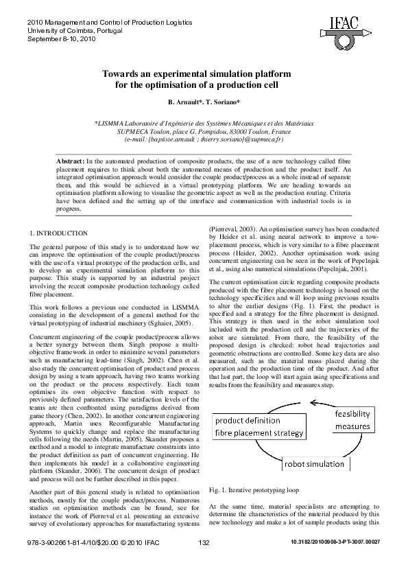 (PDF) Towards an experimental simulation platform for the optimisation ...