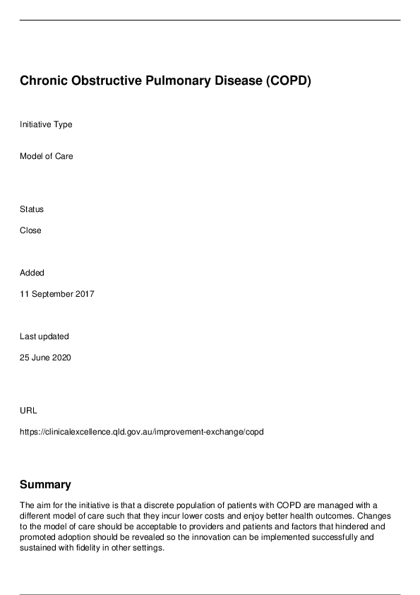 (PDF) Improving care of COPD diagnosis, rehab access, and care planning ...