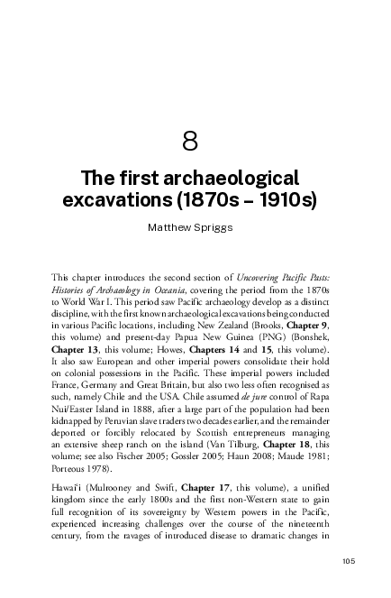 (PDF) The first archaeological excavations (1870s – 1910s)