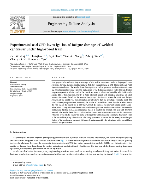 (PDF) Experimental and CFD investigation of fatigue damage of welded ...