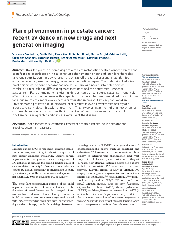 (PDF) Flare phenomenon in prostate cancer: recent evidence on new drugs ...