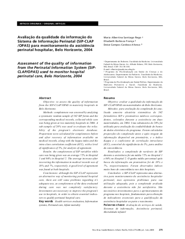 (PDF) Avaliação da qualidade da informação do Sistema de Informação ...
