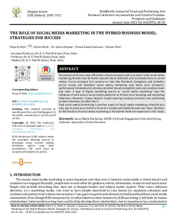 (PDF) THE ROLE OF SOCIAL MEDIA MARKETING IN THE HYBRID BUSINESS MODEL ...