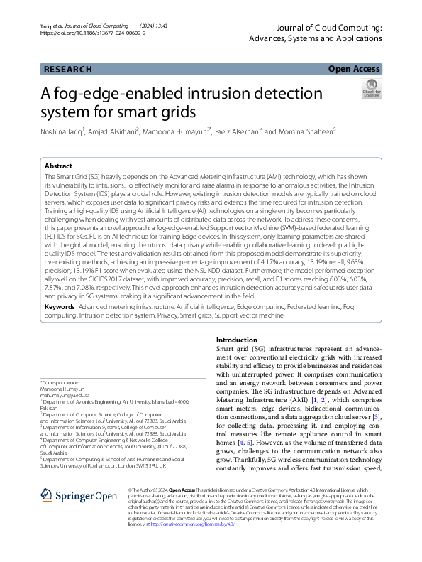 (PDF) A fog-edge-enabled intrusion detection system for smart grids