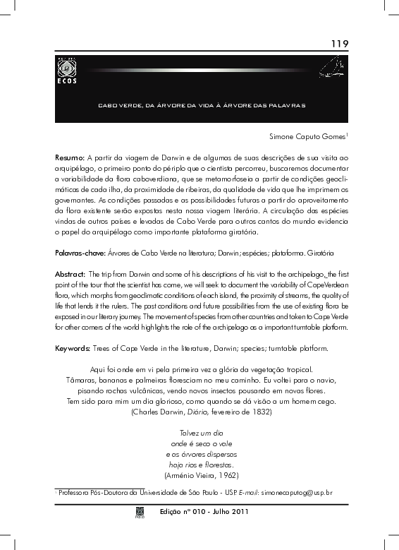 (PDF) Cabo Verde, Da Árvore Da Vida À Árvore Das Palavras | Simone ...