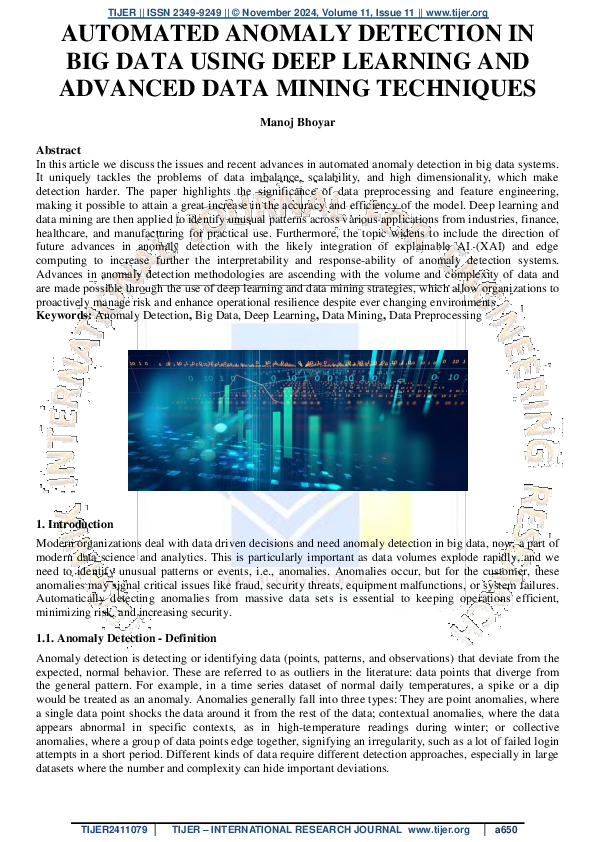 (PDF) AUTOMATED ANOMALY DETECTION IN BIG DATA USING DEEP LEARNING AND ...
