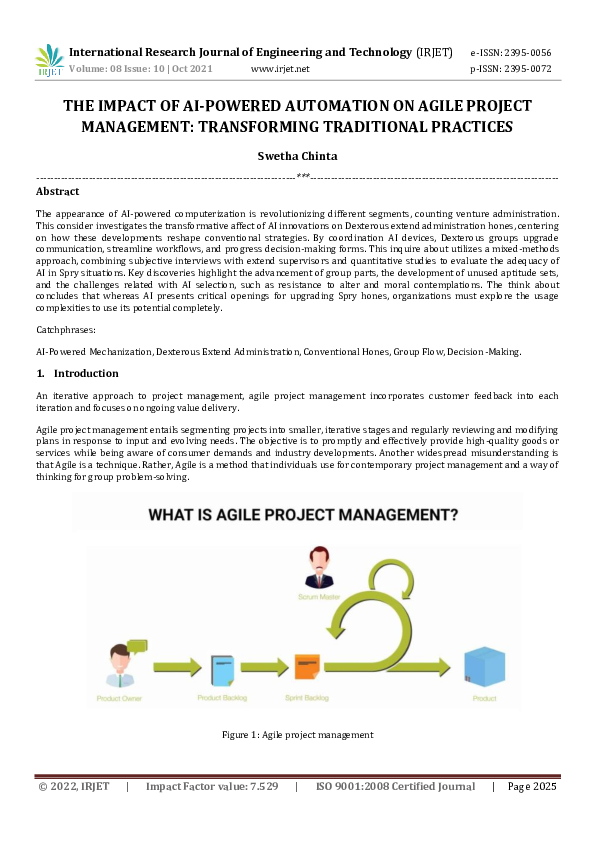 (PDF) THE IMPACT OF AI-POWERED AUTOMATION ON AGILE PROJECT MANAGEMENT ...