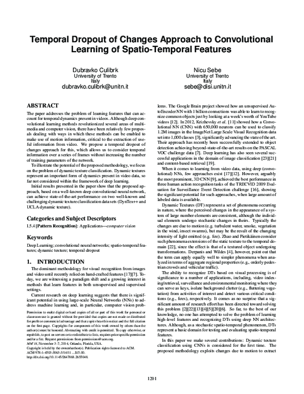 (PDF) Temporal Dropout of Changes Approach to Convolutional Learning of ...