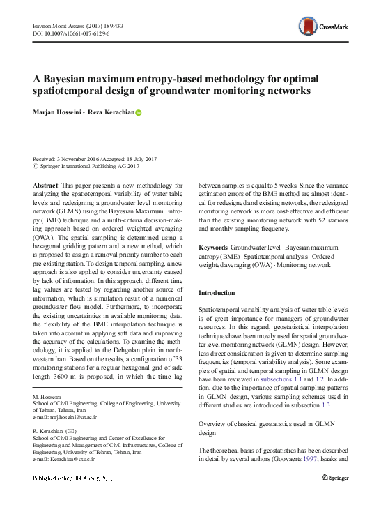 (PDF) A Bayesian maximum entropy-based methodology for optimal ...