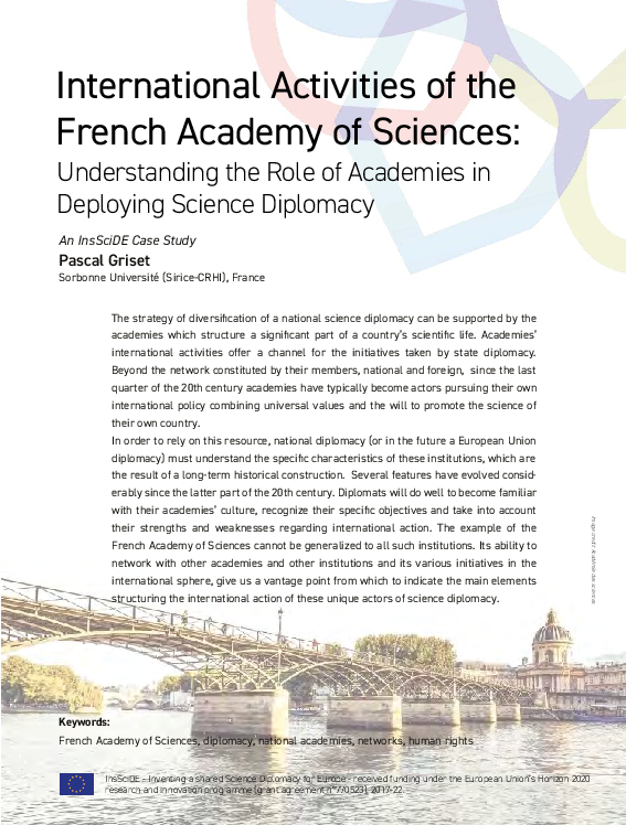 (PDF) International activities of the French Academy of Sciences ...