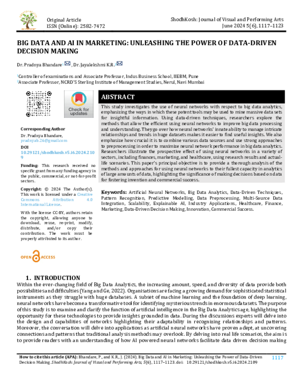 (PDF) BIG DATA AND AI IN MARKETING: UNLEASHING THE POWER OF DATA-DRIVEN ...
