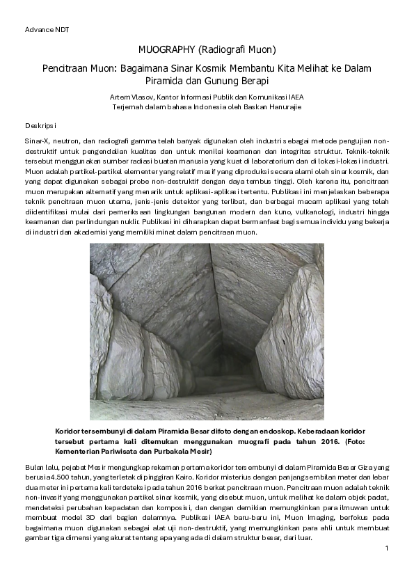 (PDF) MUOGRAPHY (Radiografi Muon) Pencitraan Muon: Bagaimana Sinar ...