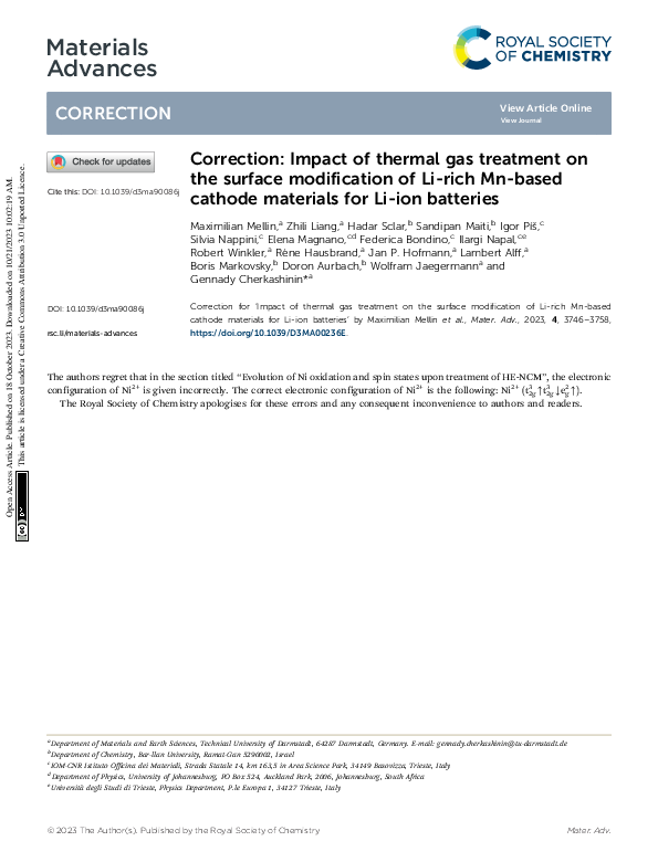(PDF) Correction: Impact of thermal gas treatment on the surface ...
