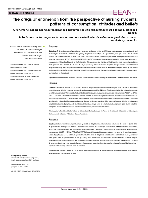 (PDF) The drugs phenomenon from the perspective of nursing students ...