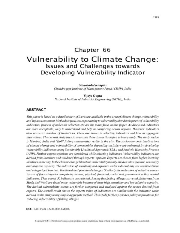 (PDF) Vulnerability to Climate Change