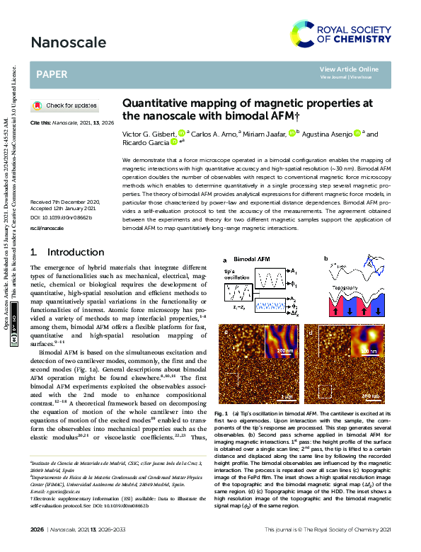 (PDF) Quantitative mapping of magnetic properties at the nanoscale with ...