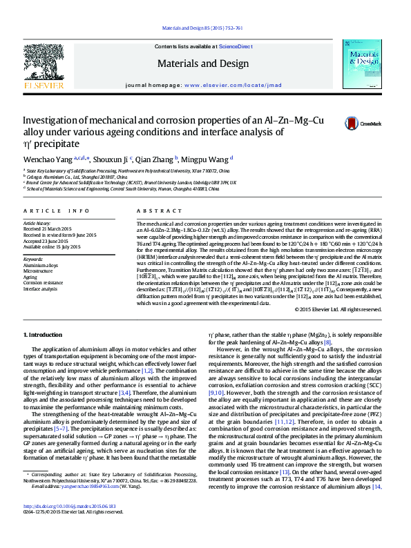 (PDF) INVESTIGATION OF MECHANICAL AND CORROSION PROPERTIES OF AA2024 ...