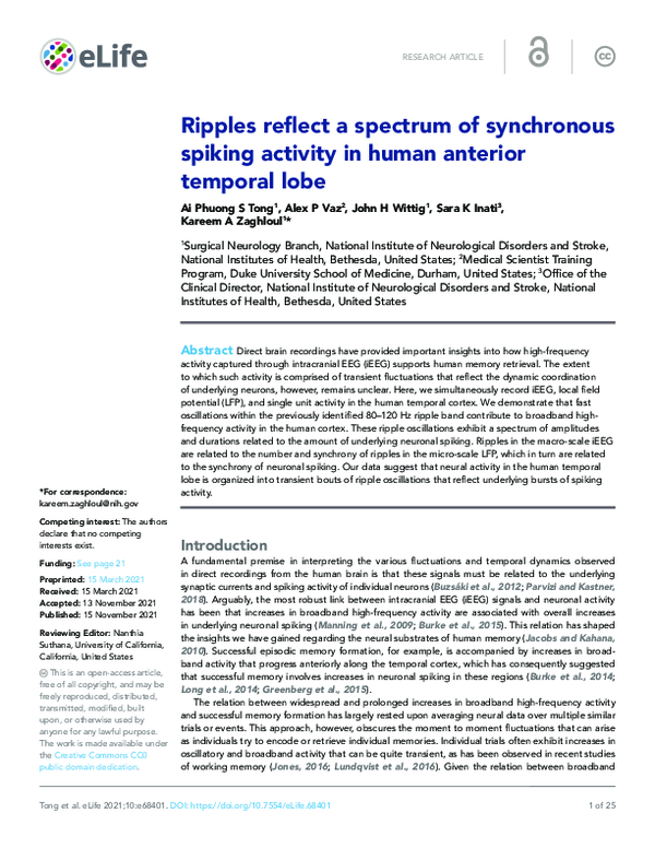 (PDF) Ripples reflect a spectrum of synchronous spiking activity in ...