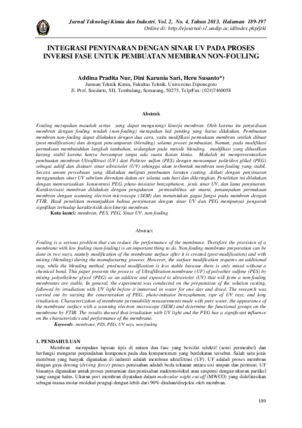 (PDF) Integrasi Penyinaran Dengan Sinar Uv Pada Proses Inversi Fase ...