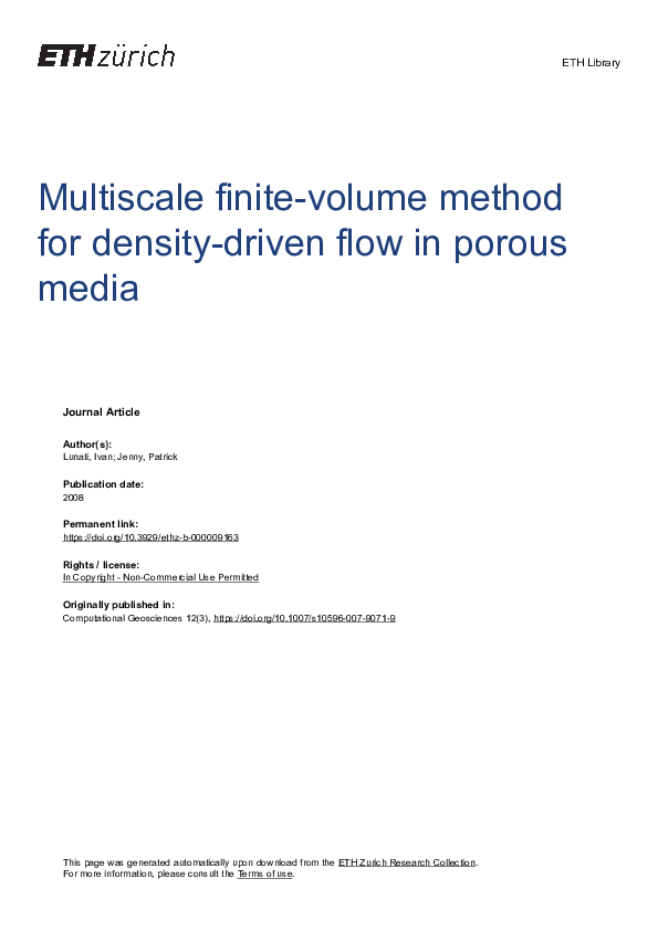 (PDF) Multiscale finite-volume method for density-driven flow in porous ...