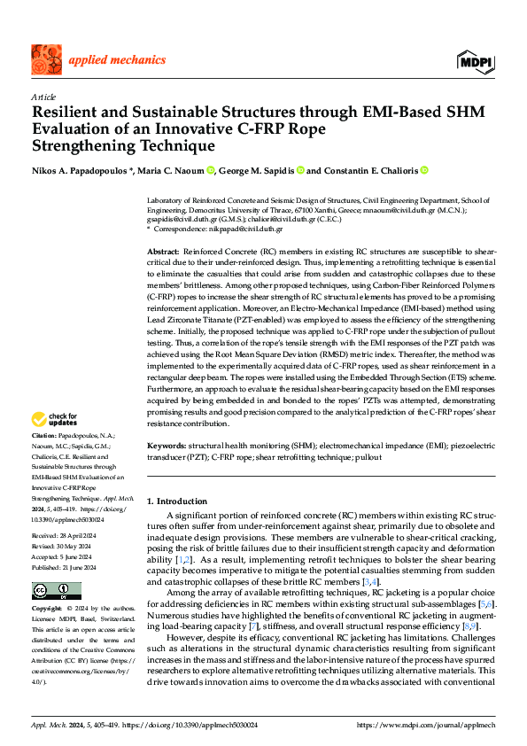 (PDF) Resilient and Sustainable Structures through EMI-Based SHM ...