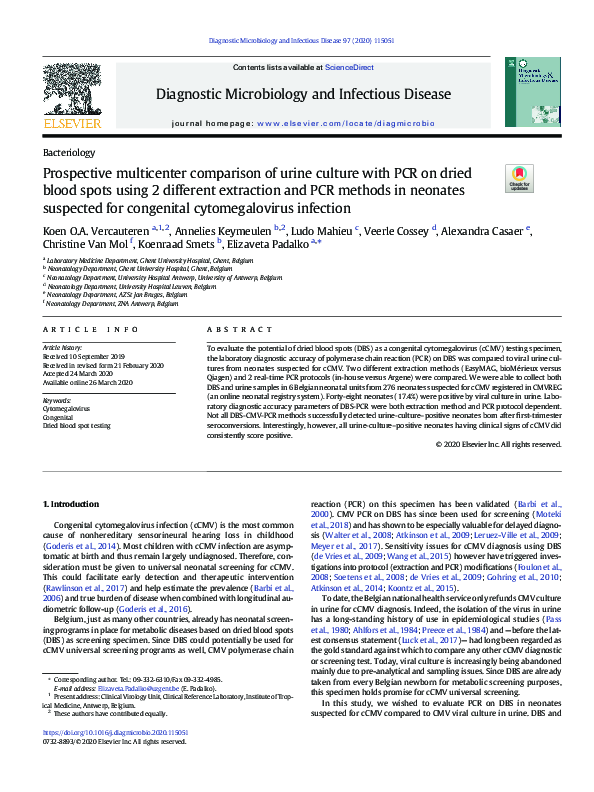 (PDF) Prospective multicenter comparison of urine culture with PCR on ...