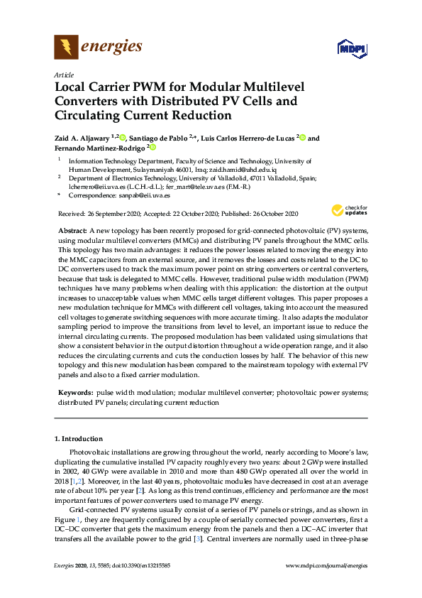 (PDF) Local Carrier PWM for Modular Multilevel Converters with ...