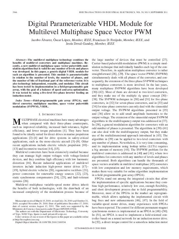 (PDF) Digital Parameterizable VHDL Module for Multilevel Multiphase ...