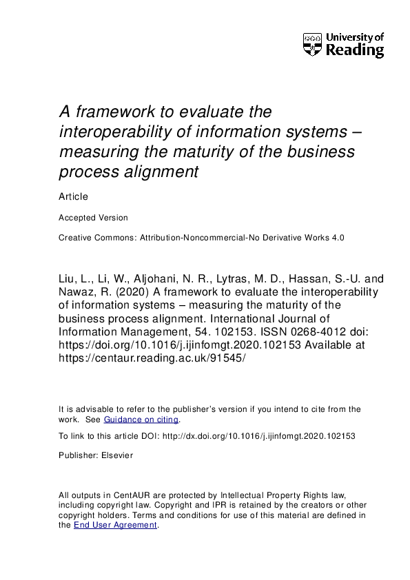 (PDF) A framework to evaluate the interoperability of information ...