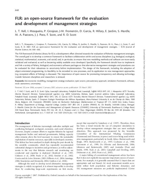 (PDF) FLR: an open-source framework for the evaluation and development ...