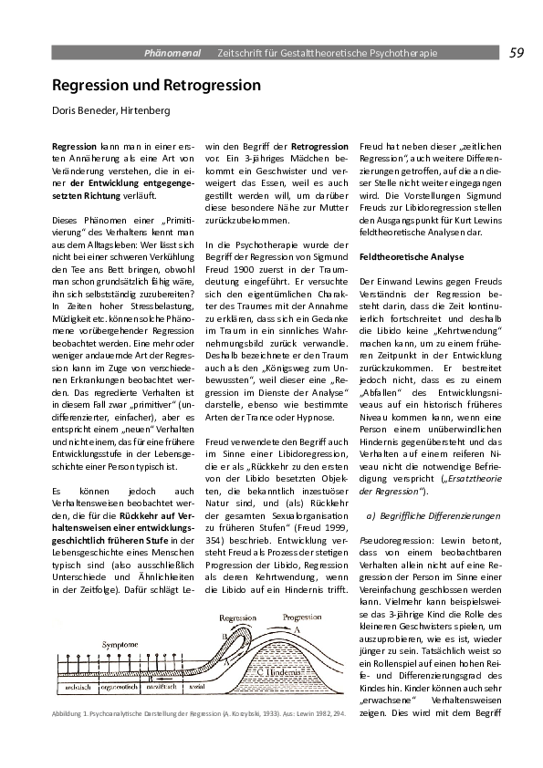 (PDF) Regression und Retrogression [Lexikon zur Gestalttheoretischen ...