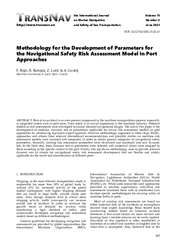 (PDF) Methodology for the Development of Parameters for the ...
