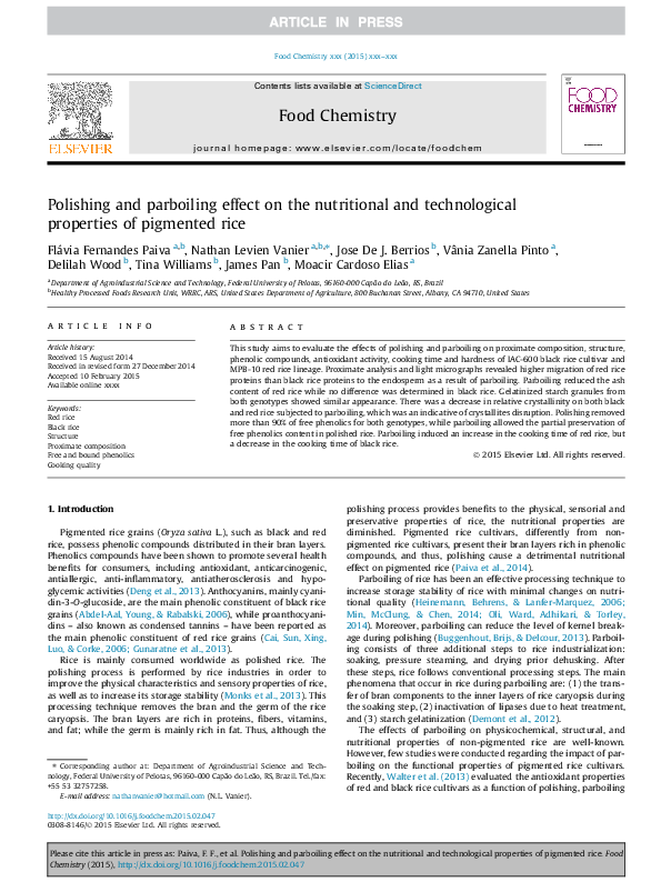 (PDF) Polishing and parboiling effect on the nutritional and ...
