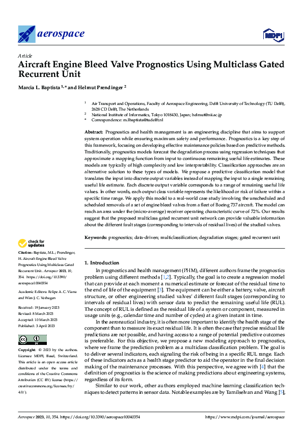 (PDF) Aircraft Engine Bleed Valve Prognostics Using Multiclass Gated ...